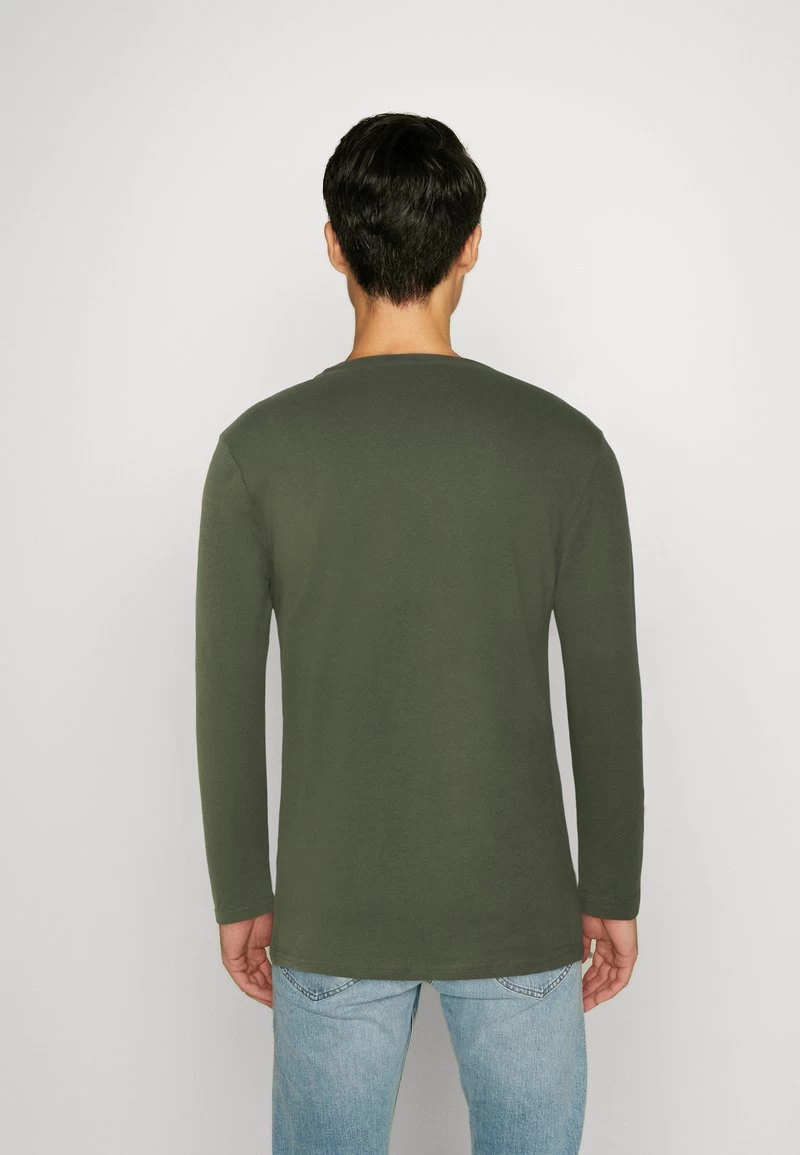 Pier One 2 PACK - Langarmshirt - Off-white/dark Green – Bild 3