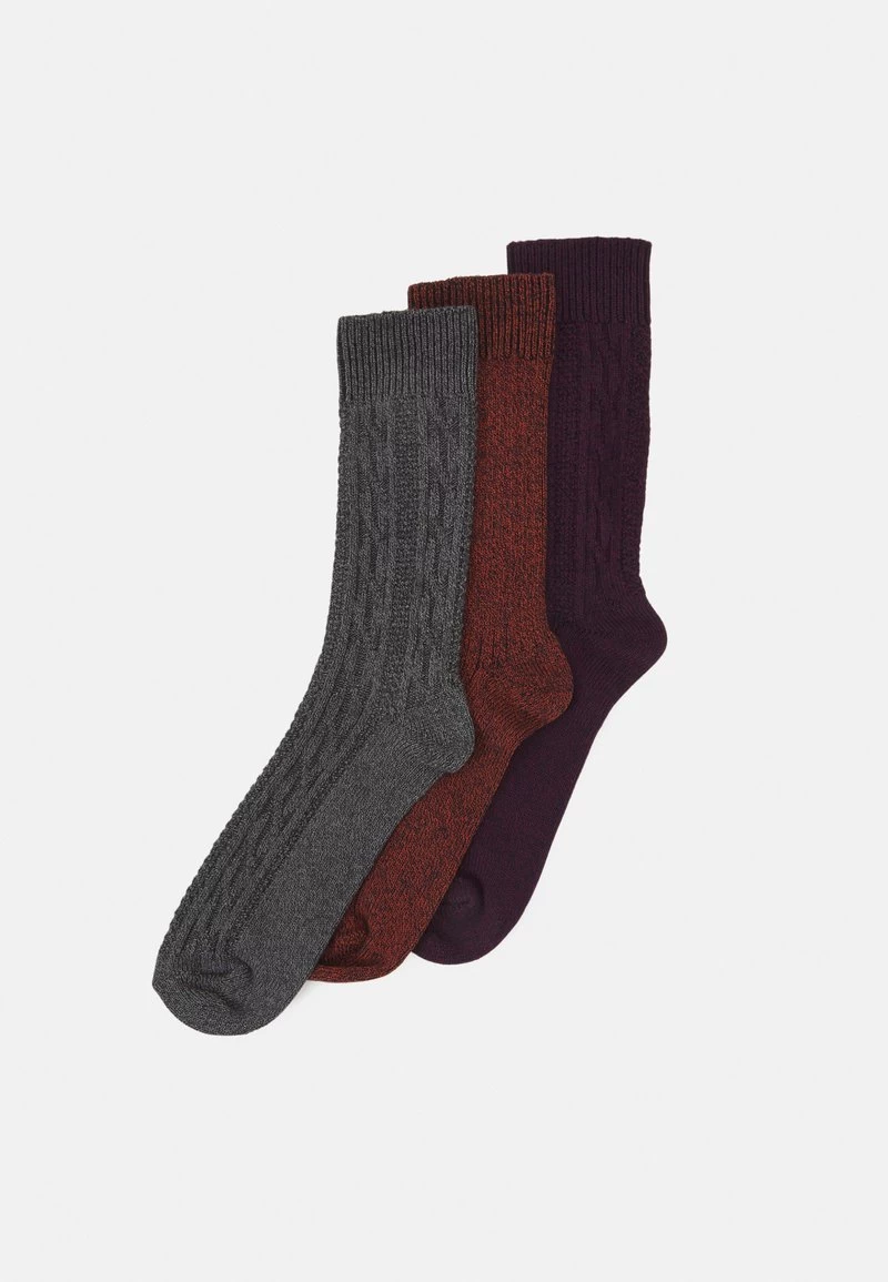 Pier One 3PACK - Socken - Dark Blue, Dark Red, White – Bild 4