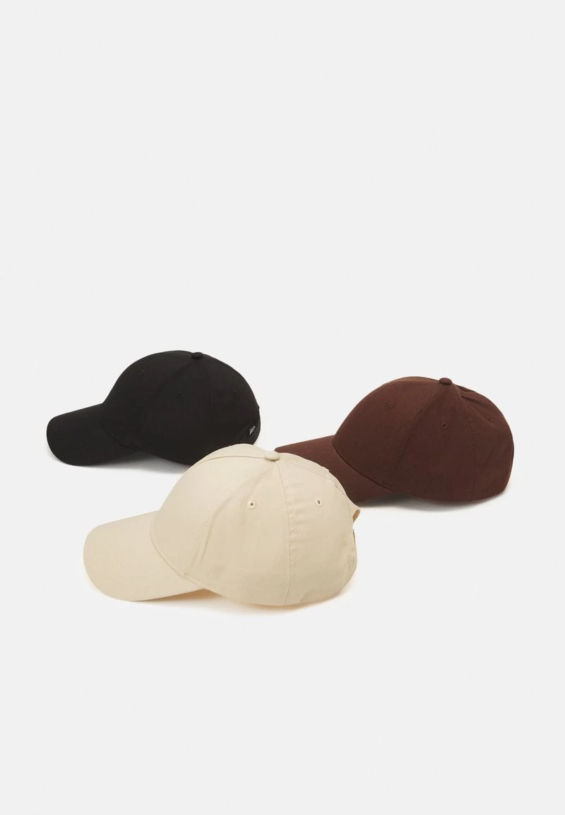 Pier One UNISEX 3 PACK - Cap - Black/dark Brown/beige – Bild 3
