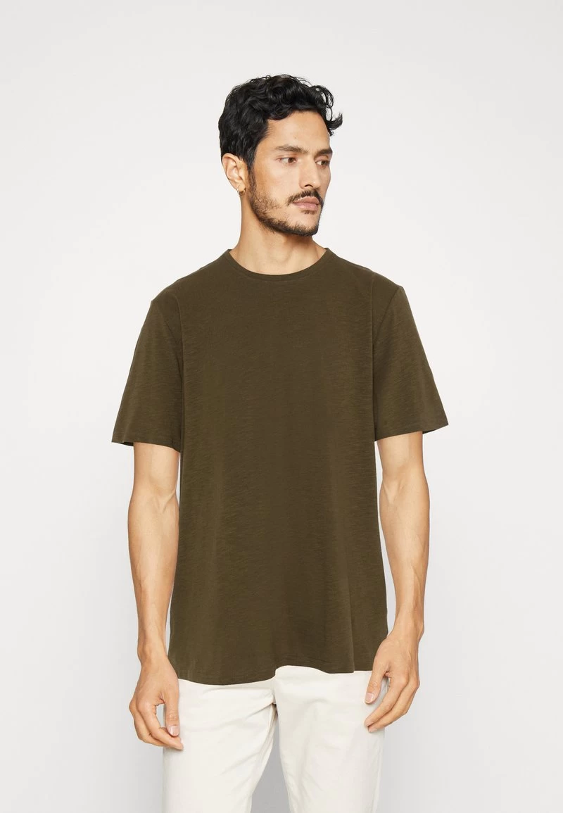 Pier One 5 PACK - T-Shirt Basic - Mint/off-white/khaki – Bild 6