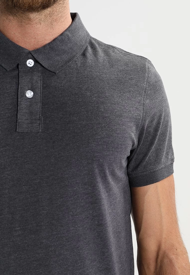 Pier One Poloshirt - Dark Grey Melange – Bild 5