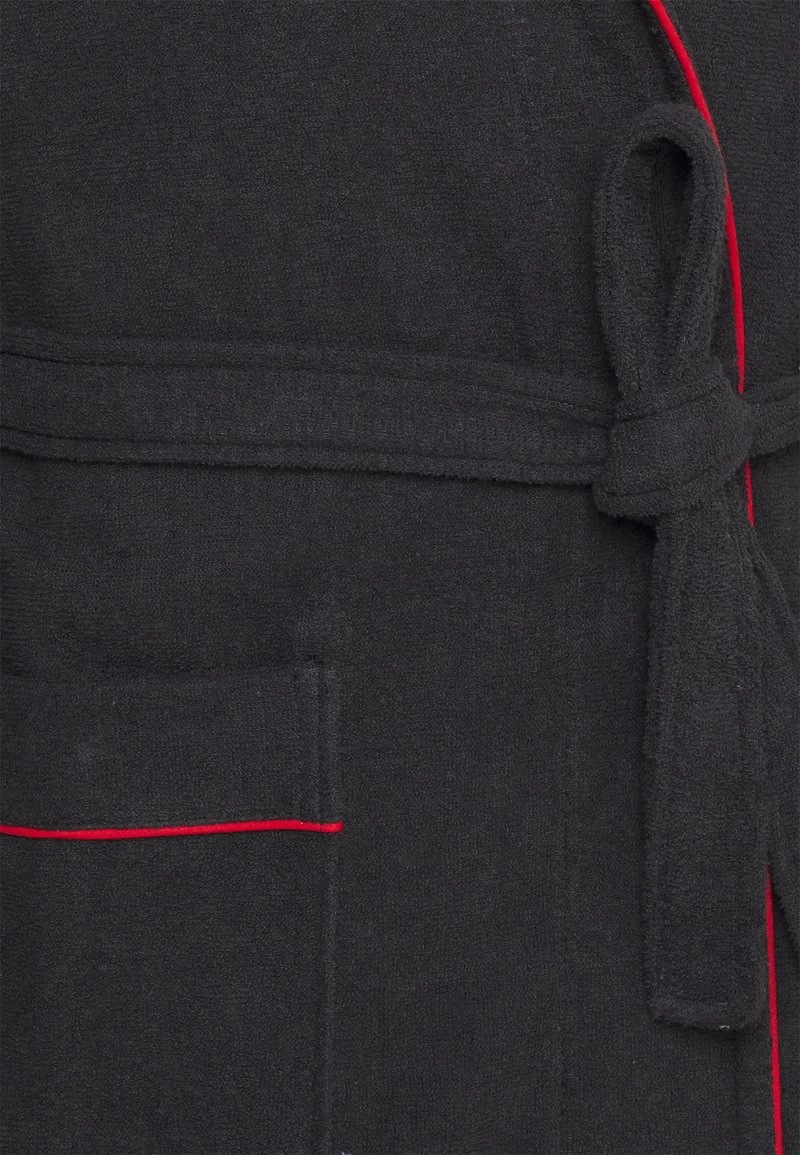 Pier One Bademantel - Black/red – Bild 3