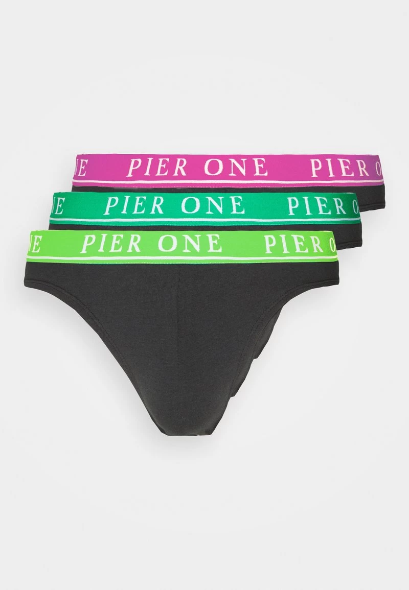 Pier One BRANDED WAISTBAND BRIEFS 3 PACK - Slip - Black – Bild 5