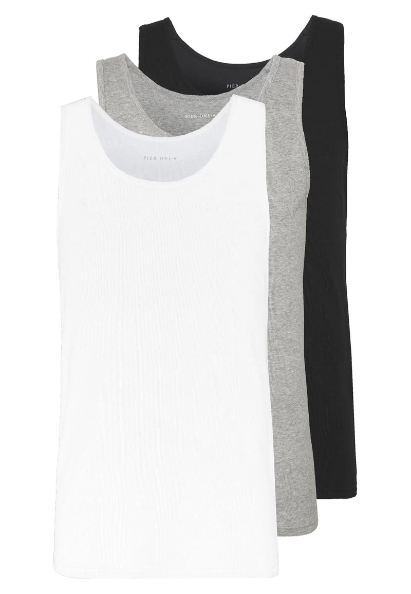 Pier One 3 PACK - Top - White/black