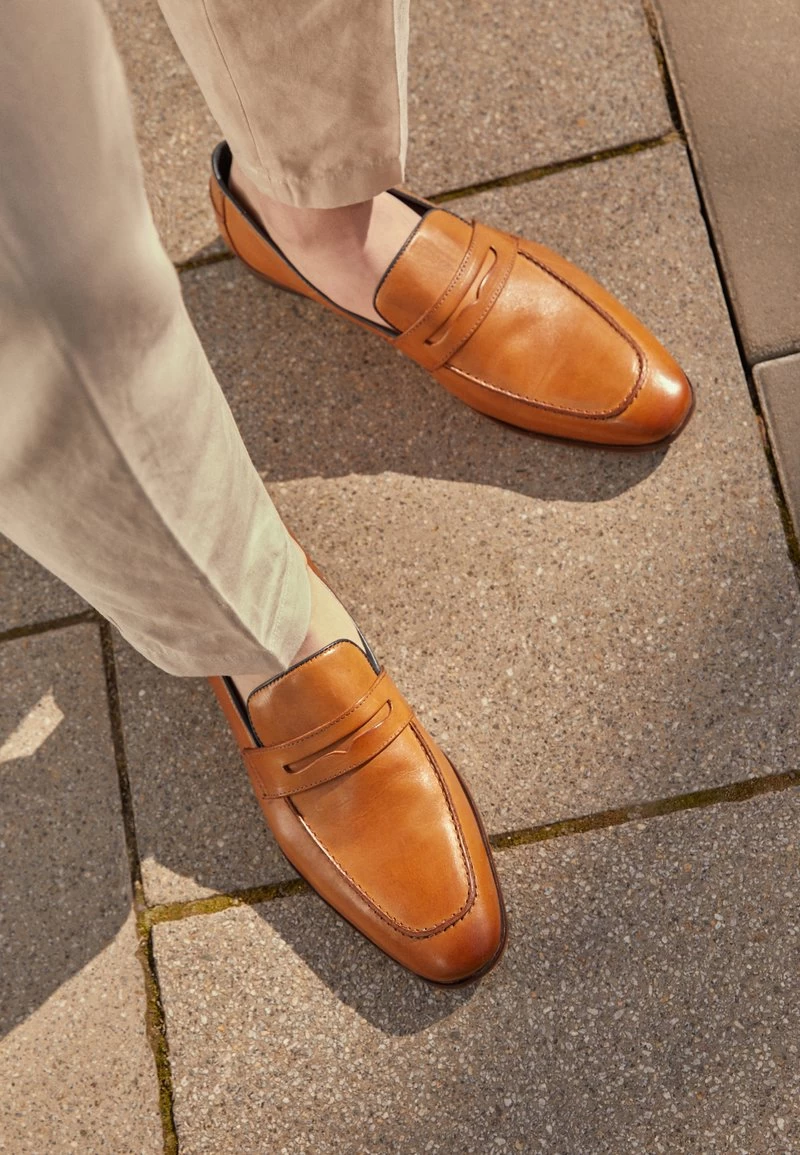 Pier One LEATHER - Business-Slipper - Camel – Bild 3